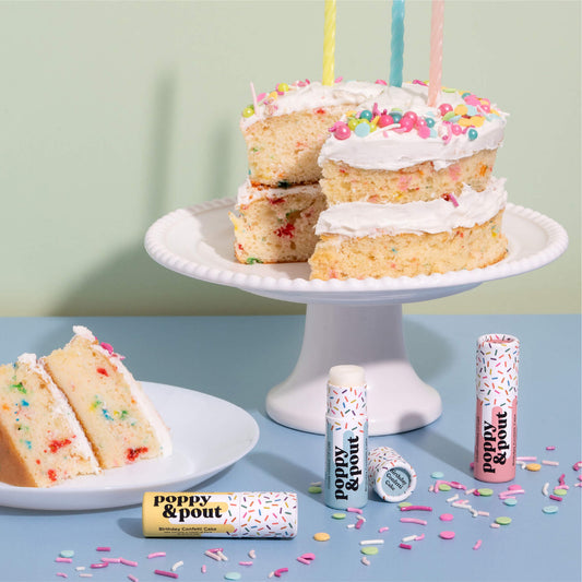 Lip Balm, Birthday Confetti Cake, Blue