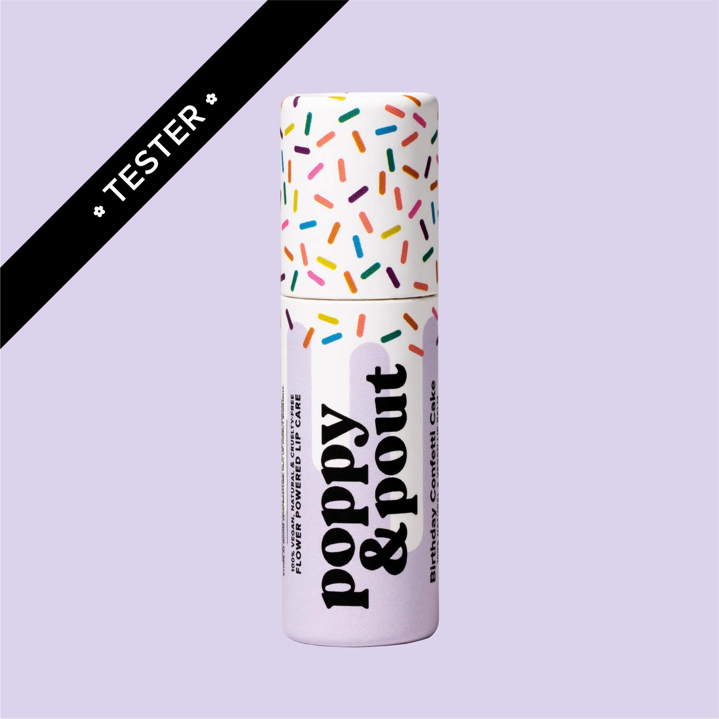 Tester, Lip Balm, Birthday Confetti Cake, Purple