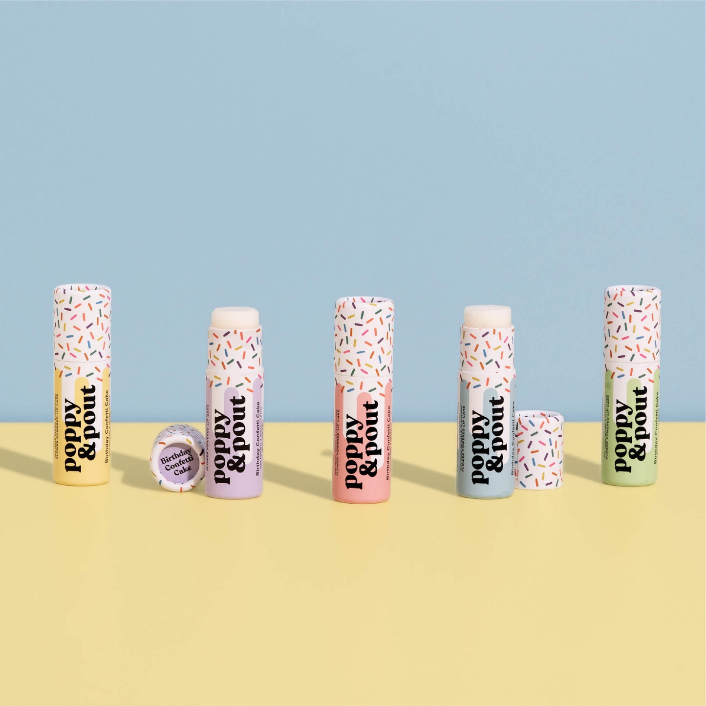 Lip Balm, Birthday Confetti Cake, Yellow