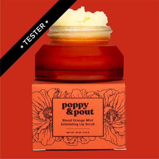 Tester, Lip Scrub, Blood Orange Mint
