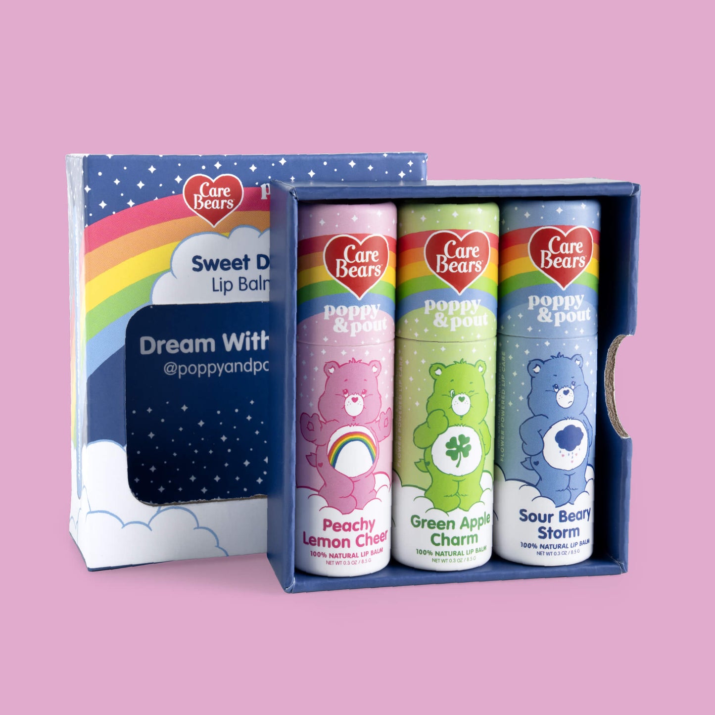 Limited Edition, Lip Balm Trio, Care Bears