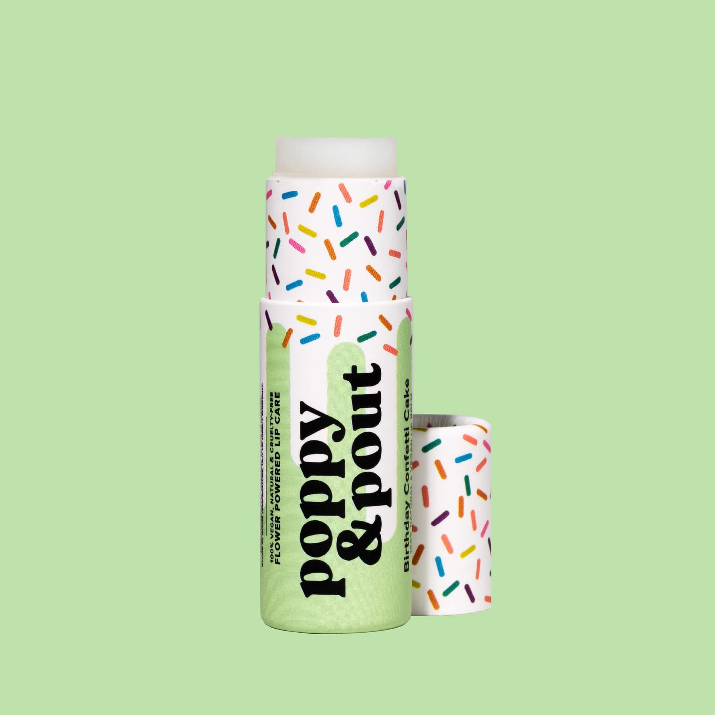 Lip Balm, Birthday Confetti Cake, Green