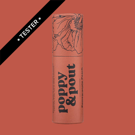 Tester, Lip Balm, Pomegranate Peach