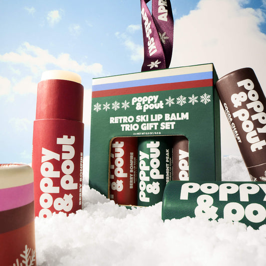 Lip Balm Trio Ornament, Retro Ski, Limited Edition