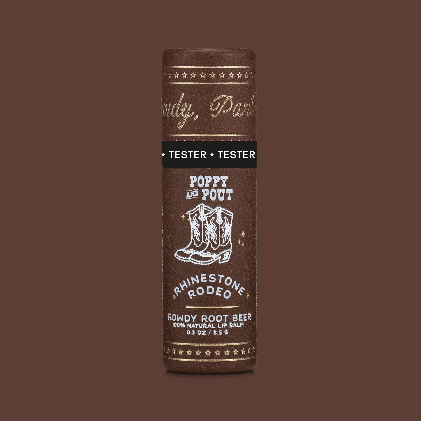 Tester, Lip Balm, Rhinestone Rodeo, Rowdy Rootbeer