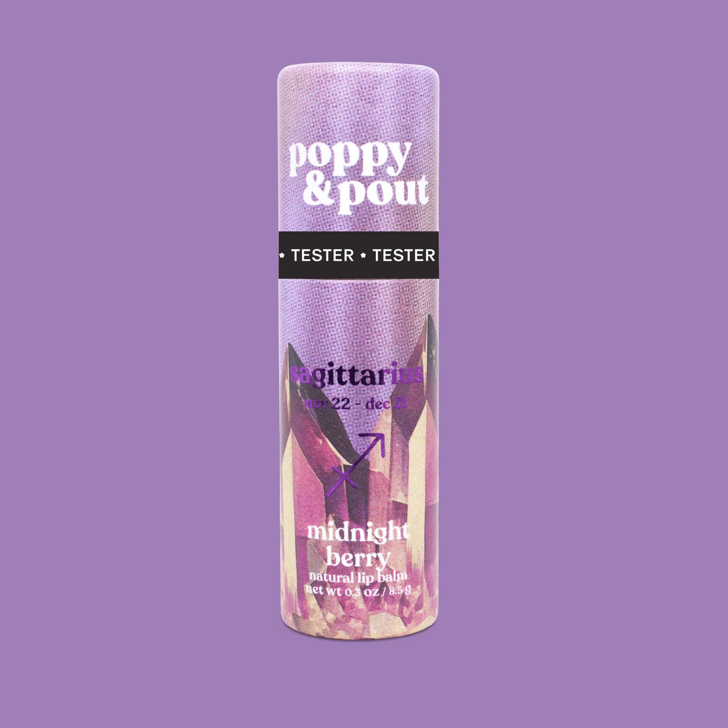 Tester, Lip Balm, Zodiac, Sagittarius Midnight Berry