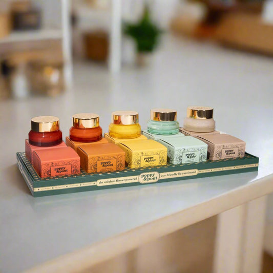 Product Display, 10 Lip Scrub/Mask, Green