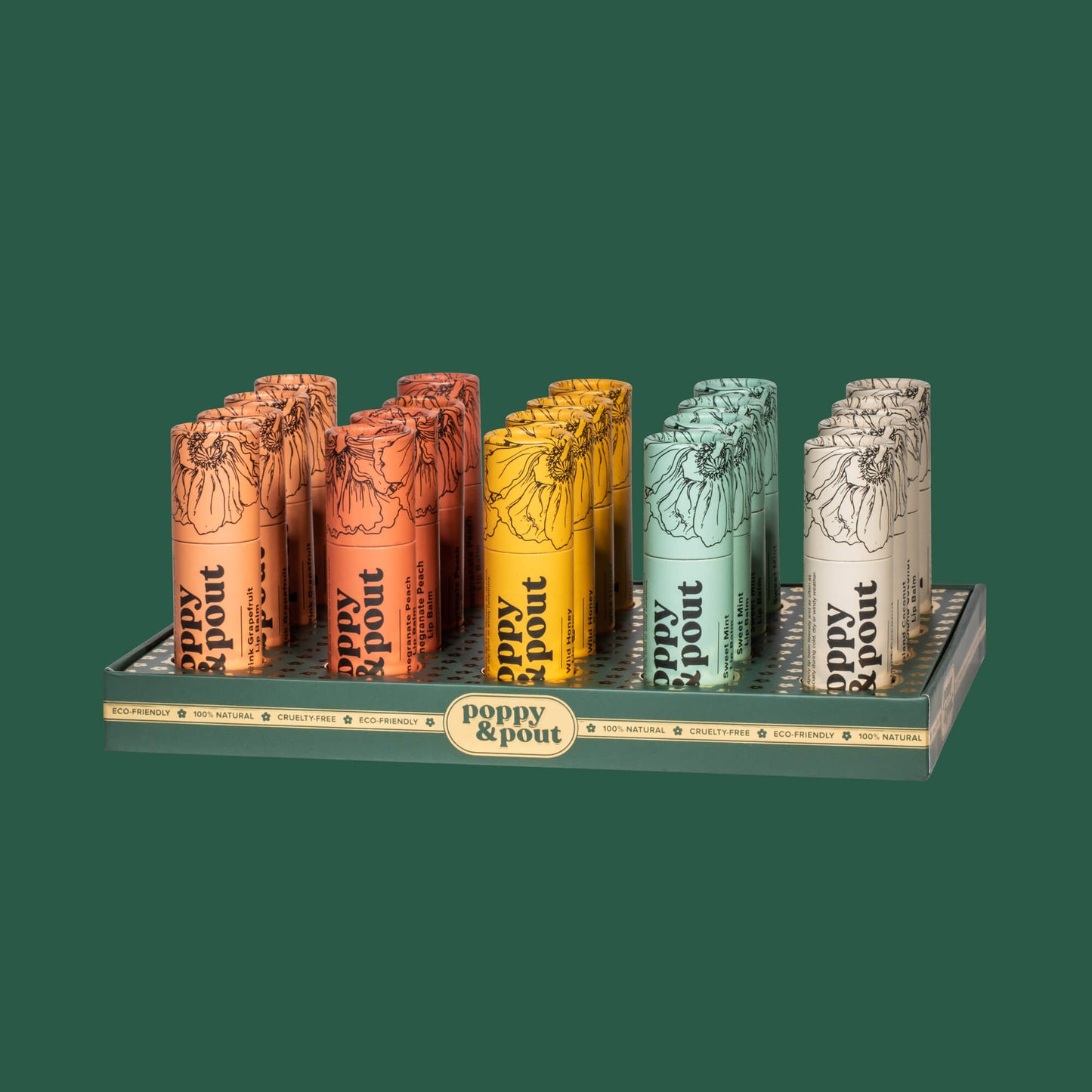 Product Display, Lip Balm, 20-Tube Tray