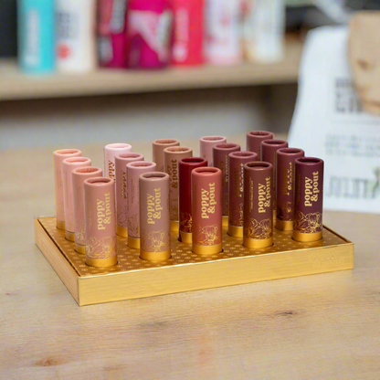 Product Display, 20 Lip Tint Tray, Gold