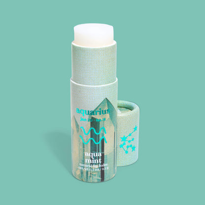 Lip Balm, Zodiac, Aquarius Aqua Mint