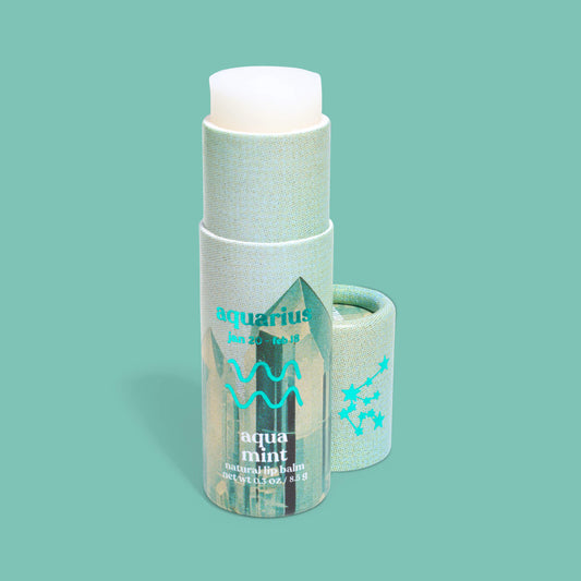 Lip Balm, Zodiac, Aquarius Aqua Mint