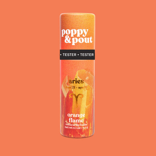 Tester, Lip Balm, Zodiac, Aries Orange Flame