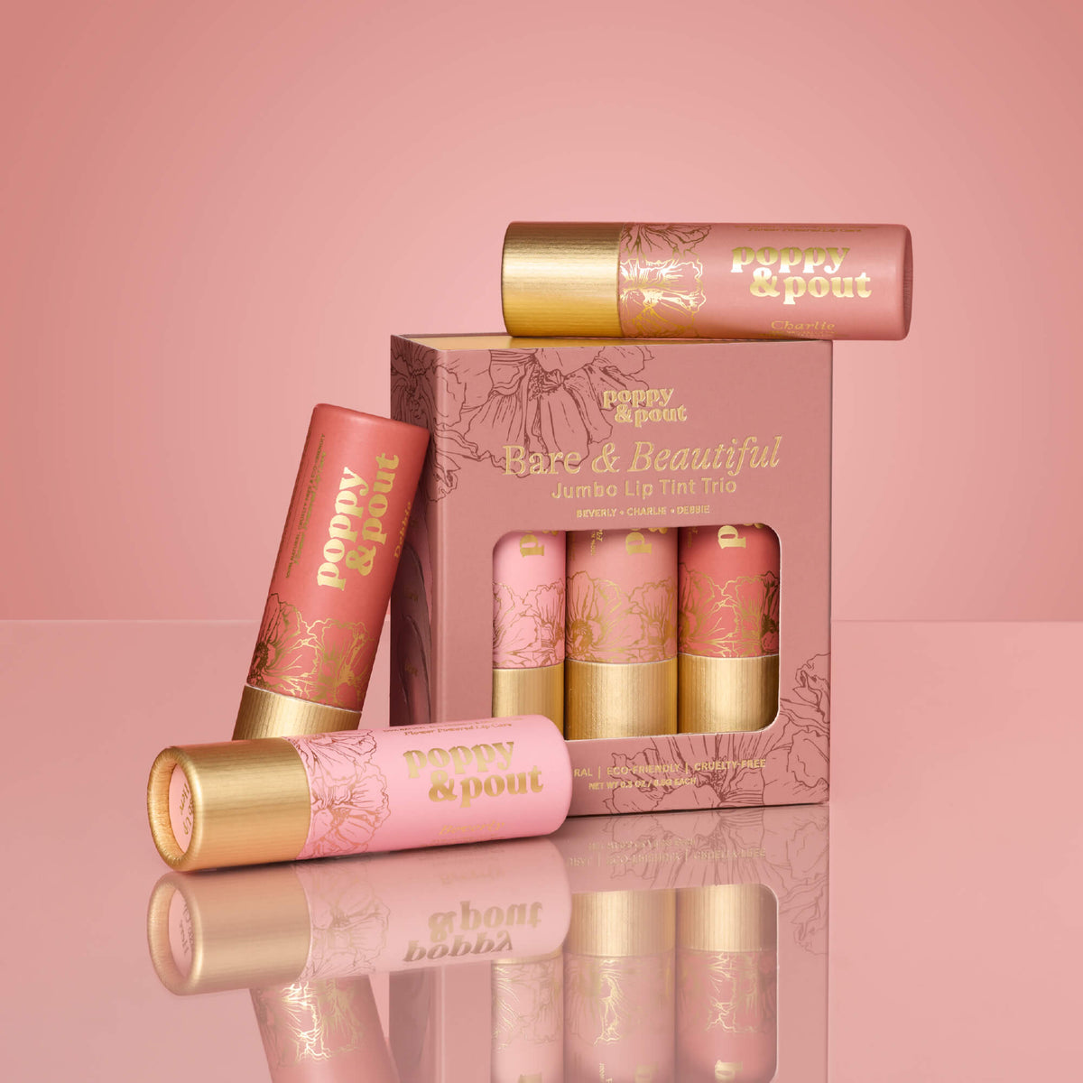 Gift Set, Lip Tint Trio, Bare & Beautiful