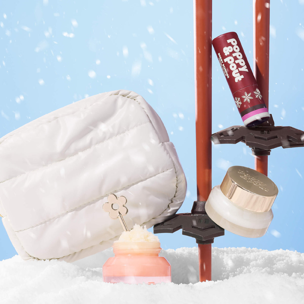 Puffer Bag Gift Set, Retro Ski, Berry Bonfire, Limited Edition