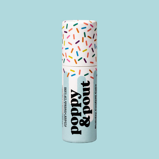 Lip Balm, "Birthday Confetti Cake" Blue, Vegan