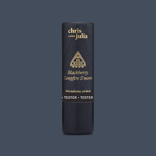 Tester, Lip Balm, Chris Loves Julia, Blackberry Campfire S'mores