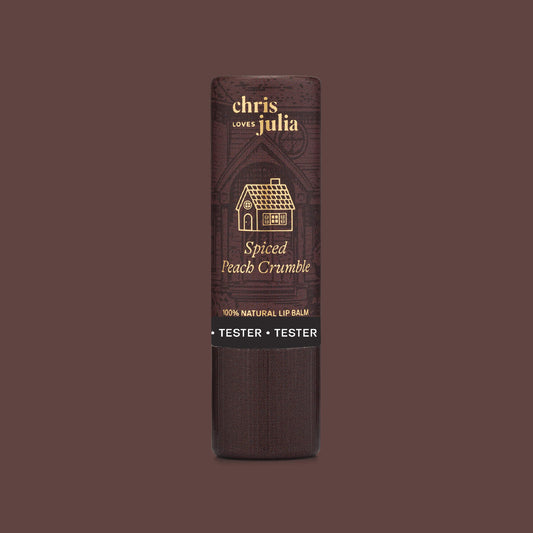 Tester, Lip Balm, Chris Loves Julia, Spiced Peach Crumble