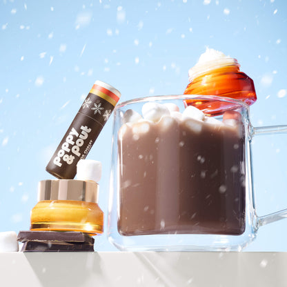 Puffer Bag Gift Set, Retro Ski, Cocoa Chalet, Limited Edition,