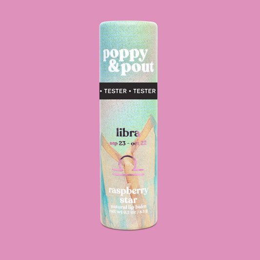 Tester, Lip Balm, Zodiac, Libra Raspberry Star