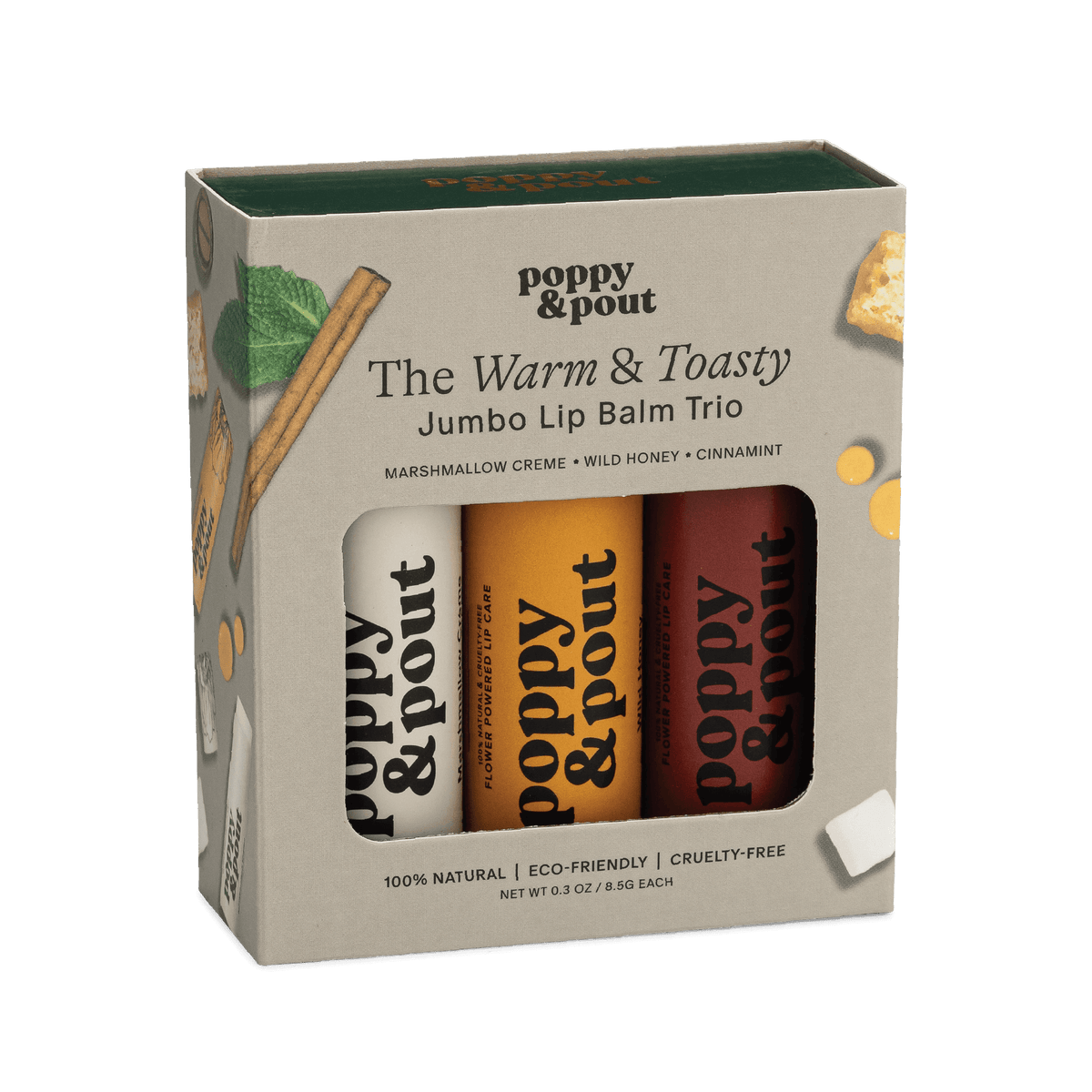 Gift Set, Lip Balm Trio, Warm & Toasty