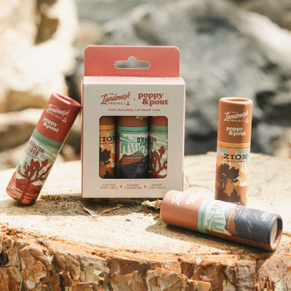 Gift Set, The Landmark Project, Lip Balm Trio, Desert