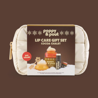 Puffer Bag Gift Set, Retro Ski, Cocoa Chalet, Limited Edition,