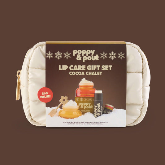 Puffer Bag Gift Set, Retro Ski, Cocoa Chalet, Limited Edition,