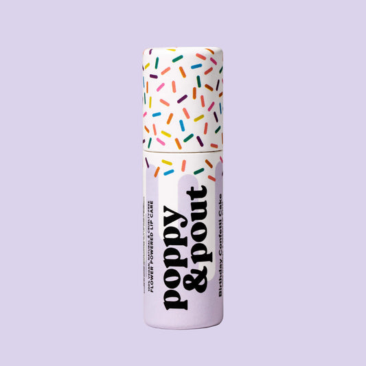 Lip Balm, "Birthday Confetti Cake" Purple, Vegan
