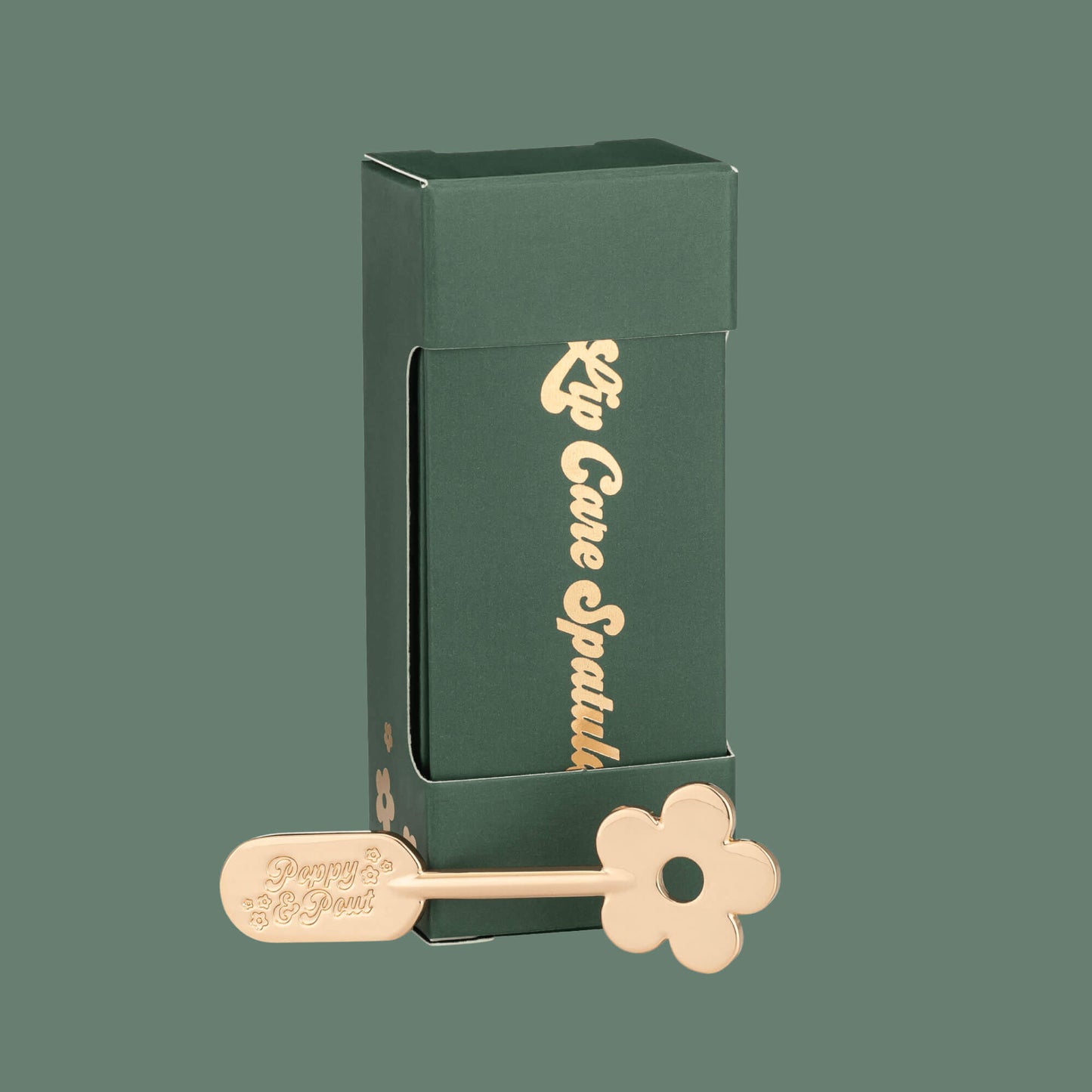 Lip Care Spatula, Gold Daisy