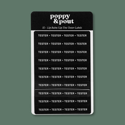 Tester Labels - 10 Lip Balm/Tint Tester Labels